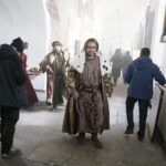 15.04.2019 Wąchock. Klasztor. Plan zdjęciowy serialu filmowego "Korona Królów" / Jarosław Kubalski / Radio Kielce