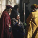 15.04.2019 Wąchock. Klasztor. Plan zdjęciowy serialu filmowego "Korona Królów" / Jarosław Kubalski / Radio Kielce