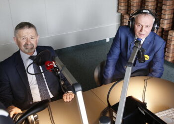 17.04.2019 Radio Kielce. Punkty Widzenia. Świętokrzyski Kurator Oświaty Kazimierz Mądzik i Zbigniew Łasiński - ZNP / Jarosław Kubalski / Radio Kielce