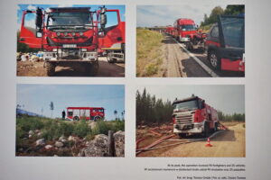 Wystawa zdjęć „Polska solidarna w Europie. Polscy strażacy w Szwecji” / Mateusz Kaczmarczyk / Radio Kielce