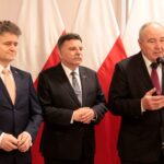 Kielce. Spotkanie wielkanocne wojewody z parlamentarzystami i dziennikarzami. Senator Krzysztof Słoń, poseł Andrzej Kryj, poseł Kazimierz Kotowski i poseł Maria Zuba / Krzysztof Bujnowicz / Radio Kielce