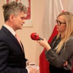 Kielce. Spotkanie wielkanocne wojewody z parlamentarzystami i dziennikarzami. Senator Krzysztof Słoń i Izabela Mortas - Radio Kielce / Krzysztof Bujnowicz / Radio Kielce