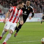 Mecz Cracovia Kraków - Korona Kielce. Felicio Brown Forbes / Krzysztof Bujnowicz / Radio Kielce