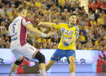 Liga Mistrzów. PGE Vive - Motor Zaporoże. Alex Dujshebaev / Marzena Mąkosa / Radio Kielce