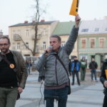 Strajk nauczycieli - pikieta przed Urzędem Miasta / Marzena Mąkosa / Radio Kielce