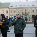 Strajk nauczycieli - pikieta przed Urzędem Miasta / Marzena Mąkosa / Radio Kielce