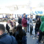 Manifestacja uczniów przed Zespołem Szkół Przemysłu Spożywczego / Marzena Mąkosa / Radio Kielce