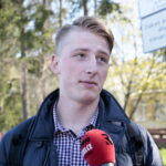 Manifestacja uczniów przed Zespołem Szkół Przemysłu Spożywczego / Marzena Mąkosa / Radio Kielce