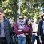 Manifestacja uczniów przed Zespołem Szkół Przemysłu Spożywczego / Marzena Mąkosa / Radio Kielce