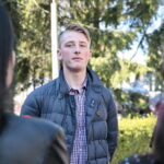 Manifestacja uczniów przed Zespołem Szkół Przemysłu Spożywczego / Marzena Mąkosa / Radio Kielce