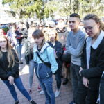 Manifestacja uczniów przed Zespołem Szkół Przemysłu Spożywczego / Marzena Mąkosa / Radio Kielce