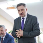 Rozstrzygnięcie konkursu wiedzy o Solidarności z udziałem przewodniczącego NSZZ Solidarność Piotra Dudy. Na zdjęciu: Piotr Duda - przewodniczący NSZZ „Solidarność” / Marzena Mąkosa / Radio Kielce