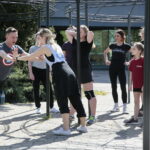 Warsztaty tańca jazzowego, które odbywają się w ramach Festiwalu Tańca / Marzena Mąkosa / Radio Kielce