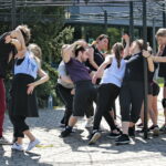 Warsztaty tańca jazzowego, które odbywają się w ramach Festiwalu Tańca / Marzena Mąkosa / Radio Kielce