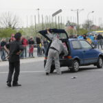 Kaskaderzy w Targach Kielce / Marzena Mąkosa / Radio Kielce