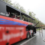 Pożar autobusu na ekspresowej obwodnicy Kielc / Marzena Mąkosa / Radio Kielce