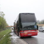 Pożar autobusu na ekspresowej obwodnicy Kielc / Marzena Mąkosa / Radio Kielce