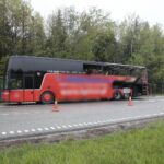 Pożar autobusu na ekspresowej obwodnicy Kielc / Marzena Mąkosa / Radio Kielce