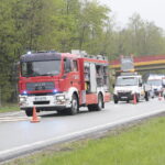 Pożar autobusu na ekspresowej obwodnicy Kielc / Marzena Mąkosa / Radio Kielce