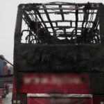 Pożar autobusu na ekspresowej obwodnicy Kielc / Marzena Mąkosa / Radio Kielce