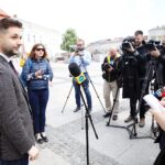 Konferencja Patryka Jakiego na Rynku / Jarosław Kubalski / Radio Kielce