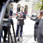 Konferencja Patryka Jakiego na Rynku / Jarosław Kubalski / Radio Kielce