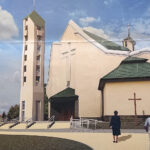 Busko-Zdrój. Wizualizacja dzwonnicy przy kościele św. Brata Alberta / Marta Gajda / Radio Kielce