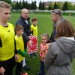 Jędrzejów. Charytatywny mecz pracowników Urzędu Miejskiego w Jędrzejowie i Starostwa Powiatowego w Jędrzejowie. Na zdjęciu: burmistrz Jędrzejowa Marcin Piszczek / Ewa Pociejowska - Gawęda / Radio Kielce