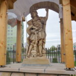 Kapliczka na terenie jednostki ratowniczo-gaśniczej nr 3 / Monika Miller / Radio Kielce