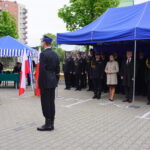 Uroczysta zmiana służby na placu przed jednostką ratowniczo-gaśniczą nr 3 / Monika Miller / Radio Kielce