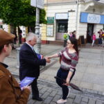 Poseł Krzysztof Lipiec, lider świętokrzyskiego Prawa i Sprawiedliwości zachęcał do udziału w wyborach do PE mieszkańców Kielc / Wiktor Dziarmaga / Radio Kielce