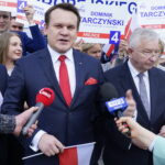 Na zdjęciu (od lewej): Dominik Tarczyński - kandydat PiS do Parlamentu Europejskiego i Krzysztof Lipiec - poseł PiS / Piotr Kwaśniewski / Radio Kielce