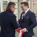 Na zdjęciu: Dominik Tarczyński - kandydat PiS do Parlamentu Europejskiego / Piotr Kwaśniewski / Radio Kielce