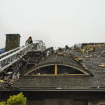 Pożar budynku "Lipowy Dwór" w Kompleksie Świętokrzyska Polana / Karol Żak / Radio Kielce