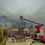 Pożar budynku "Lipowy Dwór" w Kompleksie Świętokrzyska Polana / Karol Żak / Radio Kielce