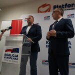 Na zdjęciu (od lewej): Adam Cyrański - kandydat KE w wyborach do Parlamentu Europejskiego i Artur Gierada - poseł PO / Piotr Kwaśniewski / Radio Kielce