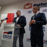 Na zdjęciu (od lewej): Adam Cyrański - kandydat KE w wyborach do Parlamentu Europejskiego i Artur Gierada - poseł PO / Piotr Kwaśniewski / Radio Kielce