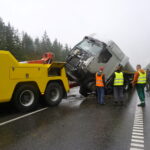 Wywrócona ciężarówka na "siódemce" / Monika Miller / Radio Kielce