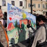 Sandomierz. Festiwal Filmów - Spotkań Niezwykłych. Odsłonięcie ławeczek Anny Dymnej i Janusza Kondratiuka / Stanisław Blinstrub / Radio Kielce