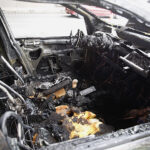 Kielce. Pożar auta na węźle "Kielce Zachód" / Jarosław Kubalski / Radio Kielce