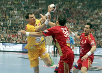 29.05.2016. Final Four Ligi Mistrzów. Mecz Vive Tauron Kielce - MVM Veszprem. Krzysztof Lijewski / Jarosław Kubalski / Radio Kielce