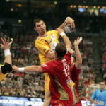 29.05.2016. Final Four Ligi Mistrzów. Mecz Vive Tauron Kielce - MVM Veszprem. Krzysztof Lijewski / Jarosław Kubalski / Radio Kielce