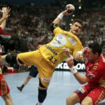 29.05.2016. Final Four Ligi Mistrzów. Mecz Vive Tauron Kielce - MVM Veszprem. Julen Aginagalde / Jarosław Kubalski / Radio Kielce