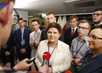 05.04.2019 Kielce. Wicepremier Beata Szydło prowadziła tweetup w sali konferencyjnej Filharmonii Świętokrzyskiej / Jarosław Kubalski / Radio Kielce