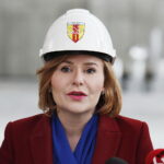 22.05.2019 Kielce. Konferencja wiceminister sportu i turystyki Anny Krupki w budowanej hali sportowej przy ZSP nr 1 / Jarosław Kubalski / Radio Kielce