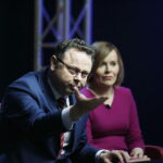 23.05.2019 Wybory do Europarlamentu. TVP 3 Kielce i Radio Kielce. Debata Europejska. Andrzej Szejna - Koalicja Europejska i Anna Krupka - Prawo i Sprawiedliwość / Jarosław Kubalski / Radio Kielce