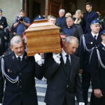 25.05.2019 Skorzeszyce. Pogrzeb Druha Zdzisława Synowca - strażaka z Woli Jachowej. Strażak został ciężko ranny podczas akcji ratowniczo-gaśniczej w Radlinie, gdzie wybuchła butla z acetylenem. / Jarosław Kubalski / Radio Kielce