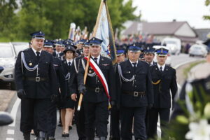 25.05.2019 Skorzeszyce. Pogrzeb Druha Zdzisława Synowca - strażaka z Woli Jachowej. Strażak został ciężko ranny podczas akcji ratowniczo-gaśniczej w Radlinie, gdzie wybuchła butla z acetylenem. / Jarosław Kubalski / Radio Kielce