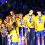 25.05.2019 Kielce. PGNiG Superliga. PGE Vive Kielce zostało po raz 16 mistrzem Polski. Piłkarze i kibice cieszą się ze zwycięstwa / Jarosław Kubalski / Radio Kielce