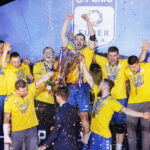 25.05.2019 Kielce. PGNiG Superliga. PGE Vive Kielce zostało po raz 16 mistrzem Polski. Piłkarze i kibice cieszą się ze zwycięstwa / Jarosław Kubalski / Radio Kielce